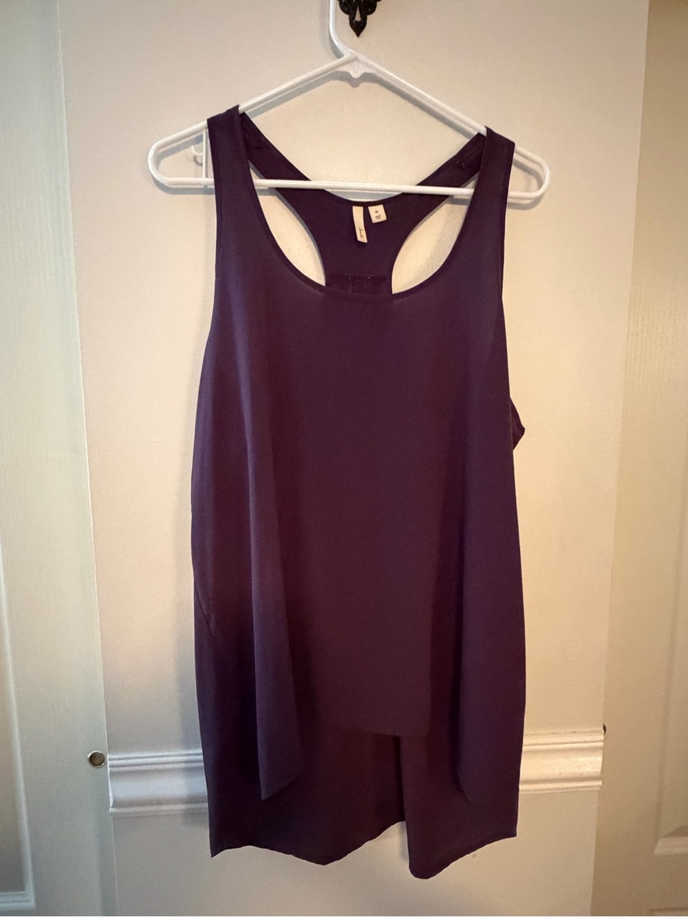 Frenchi Deep Plum Racerback Layered Tank